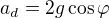 kopírovat do textarea $a_d=2g\cos\varphi$