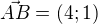$\vec{AB}=(4;1)$
