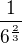 $\frac{1}{6^{\frac{2}{3}}}$