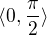 $\langle 0,\frac{\pi}{2}\rangle$