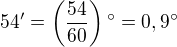 $54'=\(\frac{54}{60}\)�=0,9�$