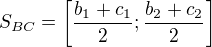 $S_{BC}=\[\frac{b_1+c_1}2;\frac{b_2+c_2}2\]$