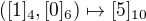 $([1]_4,[0]_6)\mapsto[5]_{10}$