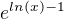 $e^{ln(x)-1}$