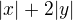 $|x| + 2|y|$