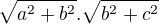 $\sqrt{a^{2}+b^{2}}.\sqrt{b^{2}+c^{2}}$