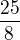 $\frac{25}{8}$