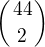 $\left(44\atop 2\right)$