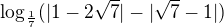$\log_{\frac{1}{7}}(|1-2\sqrt{7}|-|\sqrt{7}-1|)$