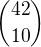 ${42\choose 10}$