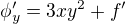$\phi'_y=3xy^2+f'$