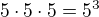kopírovat do textarea $5\cdot5\cdot5=5^3$