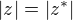 $|z| = |z^*|$