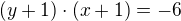 $(y+1)\cdot (x+1)=-6$