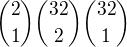kopírovat do textarea ${2\choose1}{32\choose2}{32\choose1}$