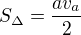 $S_{\Delta}=\frac{av_a}{2}$