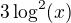 $3\log^2(x)$