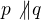 $p \not{\parallel} q$