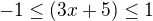 kopírovat do textarea $-1\le (3x+5)\le 1$