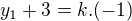 $y_{1}+3=k.(-1) $