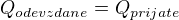 $Q_{odevzdane}=Q_{prijate}$