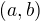 $\left(a, b\right)$