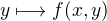 $y \longmapsto f(x,y)$