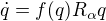 $\dot q=f(q)R_\alpha q$