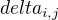 $delta _{i,j}$