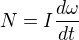 $N=I\frac{d\omega }{dt}$