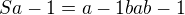 kopírovat do textarea $Sa-1=a-1bab-1$