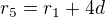 $r_{5}=r_{1}+4d$