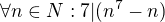 kopírovat do textarea $\forall{n}\in{N}: 7|(n^7-n)$
