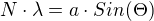 kopírovat do textarea $N\cdot \lambda = a\cdot Sin(\Theta)$