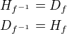 $H_{f^{-1}}=D_f\nl D_{f^{-1}}=H_f$