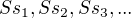 $Ss_{1} , Ss_{2} , Ss_{3} , . . .$