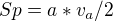 $Sp = a*v_{a}/2$