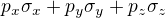 $p_x\sigma_x+p_y\sigma_y+p_z\sigma_z$