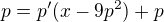 kopírovat do textarea $p = p'(x-9p^{2})+p$