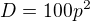 kopírovat do textarea $D=100p^{2}$