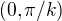 $(0,\pi/k)$