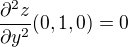 kopírovat do textarea $\frac{\partial^2 z}{\partial y^2}(0,1,0)=0$
