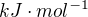 $kJ\cdot mol^{-1}$