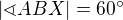$|\sphericalangle ABX|=60^\circ $
