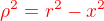 $\color{red}\rho^2 = r^2 - x^2$