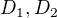 $D_{1}, D_{2}$