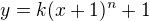 $y=k(x+1)^{n}+1$