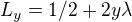 $L_y=1/2+2y\lambda$