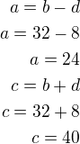 kopírovat do textarea $a=b-d\\a=32-8\\a=24\\c=b+d\\c=32+8\\c=40$