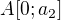 $A[0;a_{2}]$